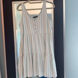 Size medium velvet heart dress pale blue and white stripe